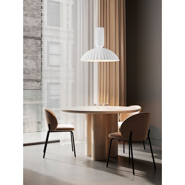 Bijela viseća svjetiljka od kamenine ø 50 cm Ammos – Nova Luce-image-1