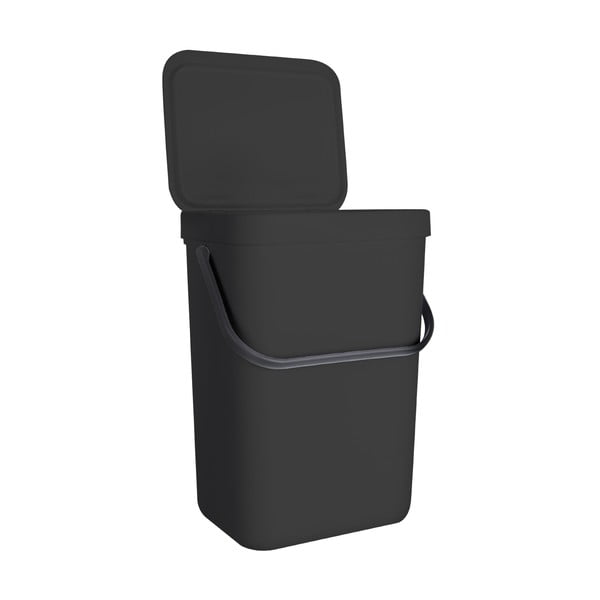 Crna plastična kanta za smeće 10 l – Orion-image-2