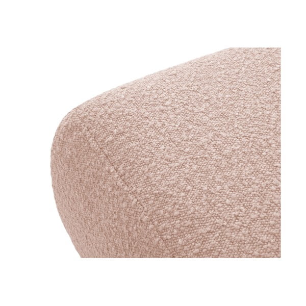 Ružičasti tabure od bouclé tkanine Molino – Micadoni Home-image-2