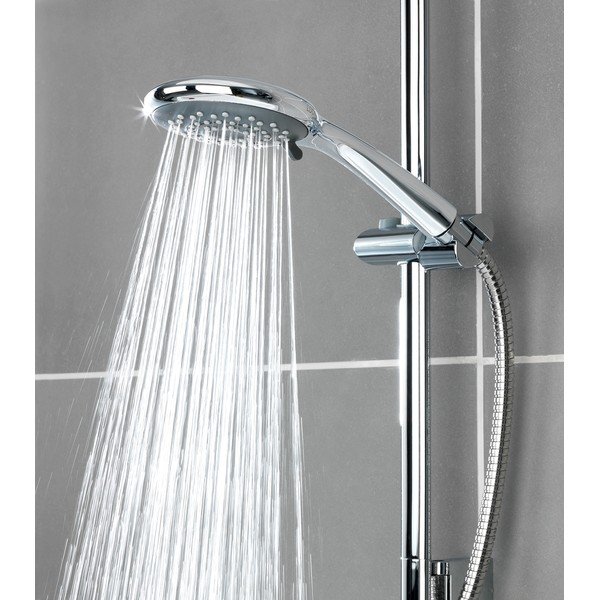 Siva ekonomična glava za tuš Wenko Saving, ø 11 cm-image-1