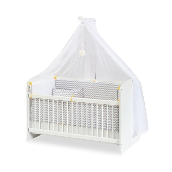 Bijeli dječji krevet s baldihanom 60x120 cm Customary – Kalune Design