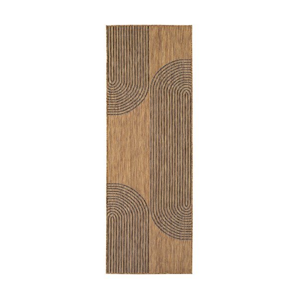 Crna/smeđa unutarnja i vanjska staza 80x250 cm Mira 1453 – Ayyildiz Carpets