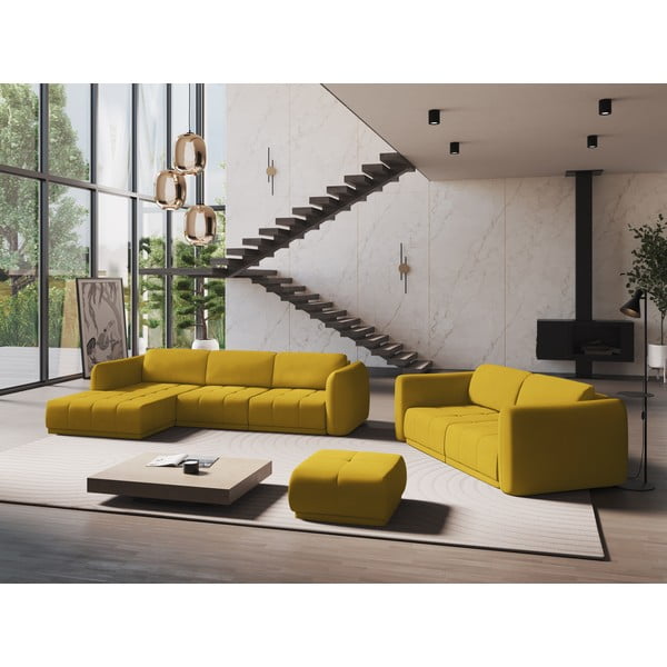 Žuta  kutna garnitura (s lijevim kutom) Hoku – Makamii-image-1