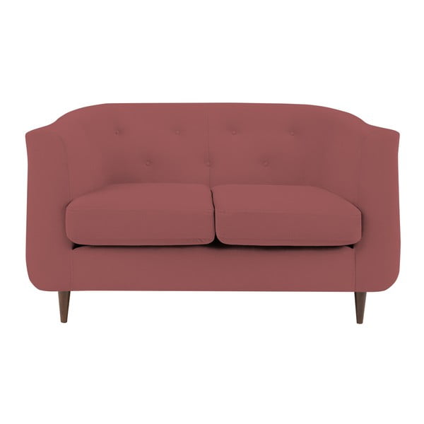 Ružičasto-crvena sofa Kooko Home Love, 125 cm
