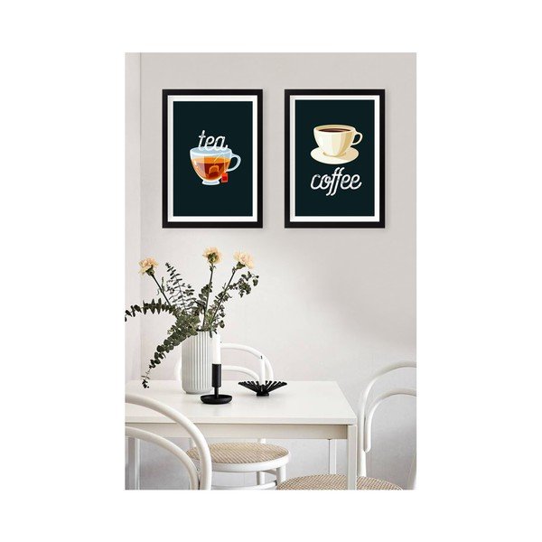 Set od 2 zidne slike Tablo Center Tea Coffee