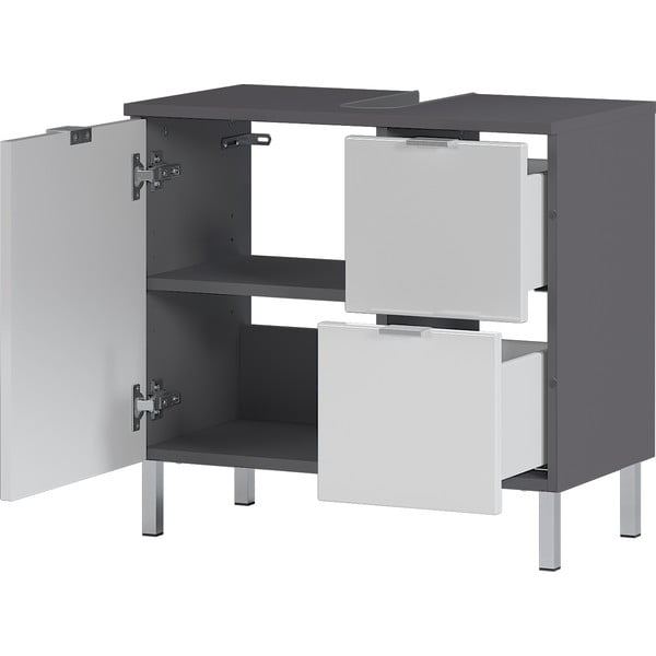 Bijelo-sivi ormarić za umivaonik Germania Mauresa, širina 60 cm-image-3