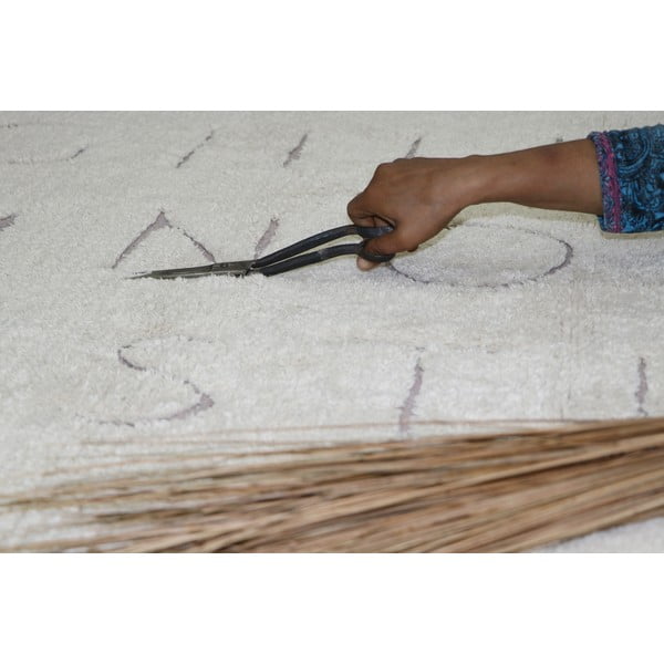 Krem periv/ručno rađen pamučan dječji tepih 120x160 cm ABC – Lorena Canals-image-4