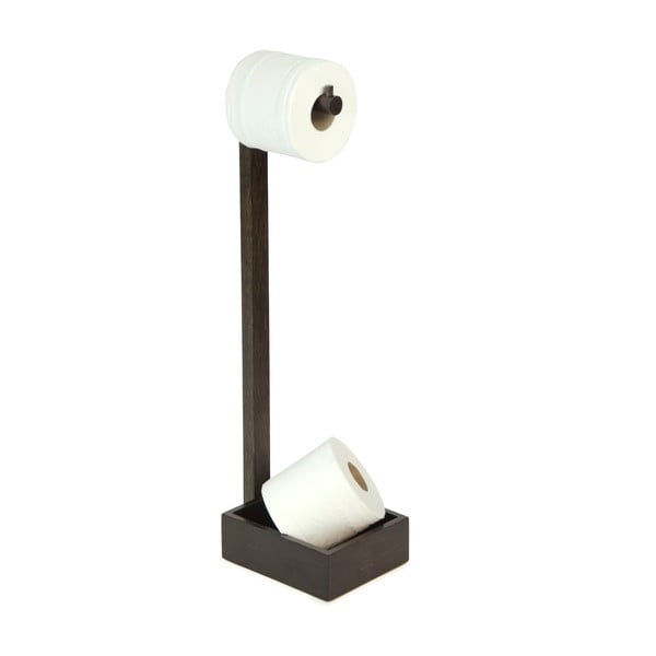 Držač toaletni papir izrađen od hrastovog drveta Wireworks Mezza Tamno-image-1