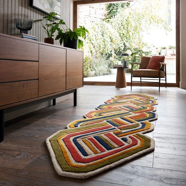 Ručno rađena vunena staza 80x300 cm Lattice Shaped  – Flair Rugs-image-1