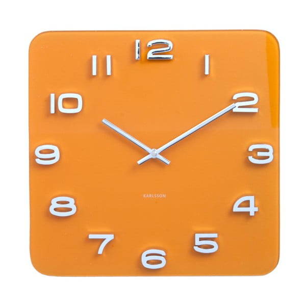 Narančasti sat Karlsson Vintage, 35 x 35 cm