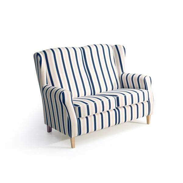 Kauč na plavo-bijele pruge Max Winzer Lorris, 139 cm-image-2