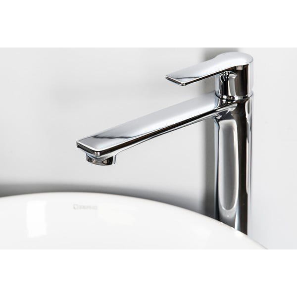 Stojeća slavina za umivaonik u sjajno srebrnoj boji Pax – Sapho-image-2