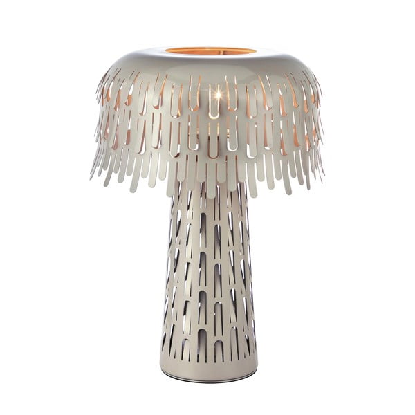 Sivo-bež stolna lampa s metalnim sjenilom (visina 38 cm) Verbera – Markslöjd