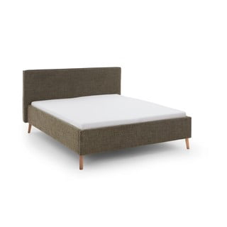 Tamno zeleni tapecirani bračni krevet s prostorom za pohranu s podnicom 160x200 cm Riva – Meise Möbel