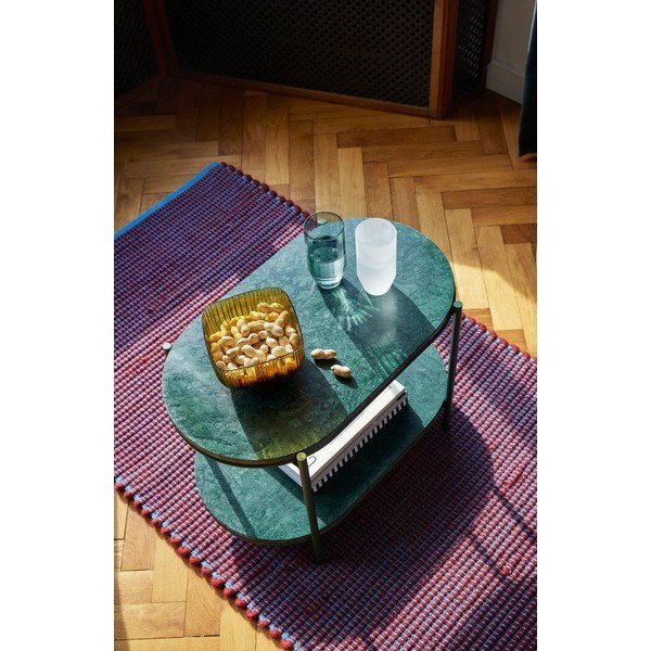 Ljubičasto-plavi tepih od vune i pamuka Hübsch Lexa, 80 x 200 cm-image-4