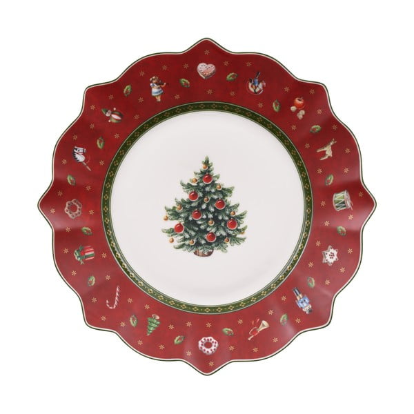 Tanjur od crvenog porculana s božićnim motivom Villeroy & Boch, ø 24 cm