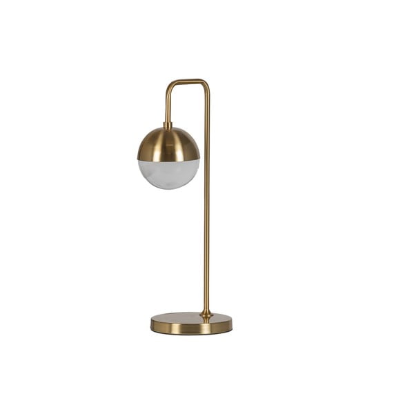 Stolna lampa u brončanoj boji sa staklenim sjenilom (visina 61 cm) Globural – BePureHome