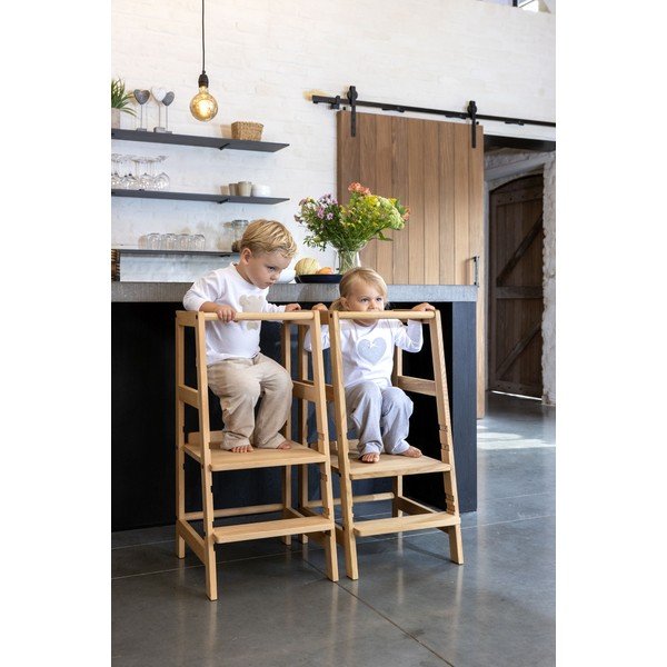 Toranj za učenje od punog hrasta u prirodnoj boji Forrest – Vipack-image-2