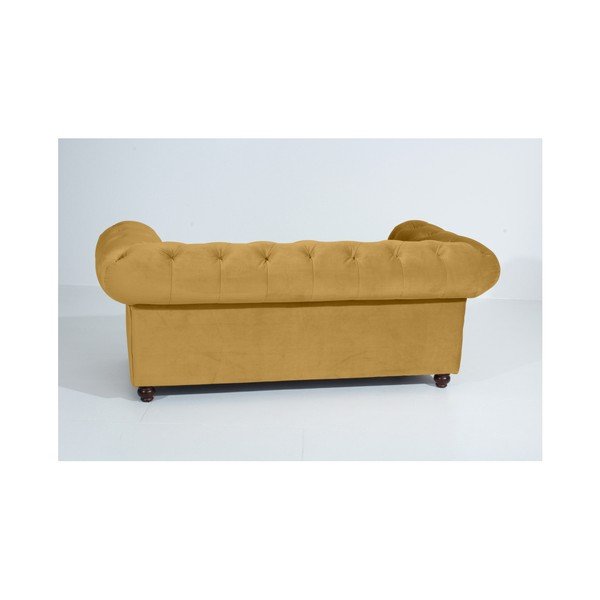 Žuta sofa Max Winzer Orleans Velvet, 196 cm-image-2
