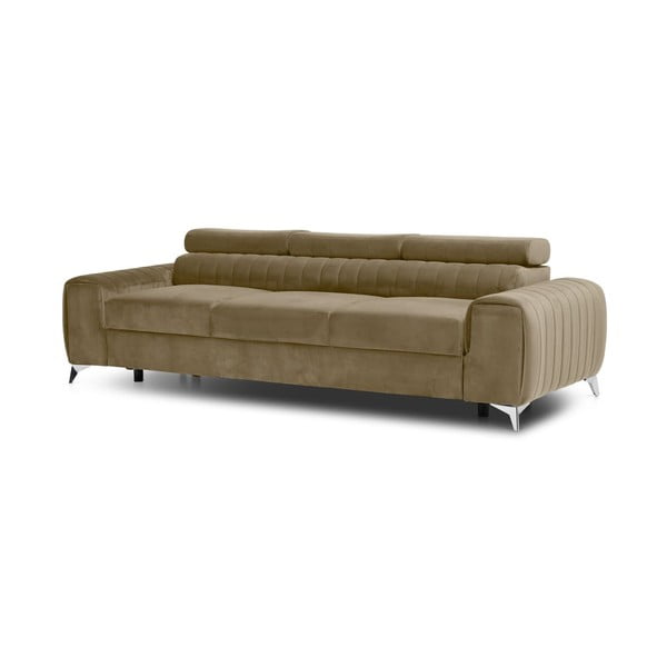 Svjetlo smeđa baršunasti sklopiva sofa 261 cm Laurence – ELTAP-image-2