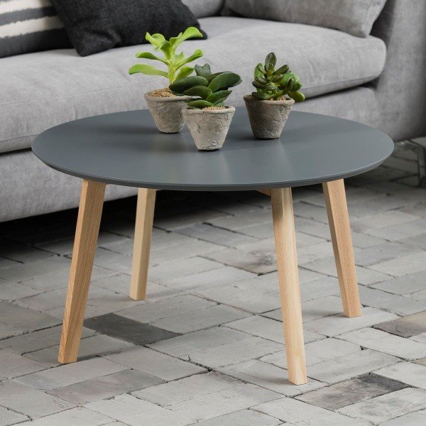 Sivi pomoćni stolić Actona Molina, ⌀80 cm-image-1