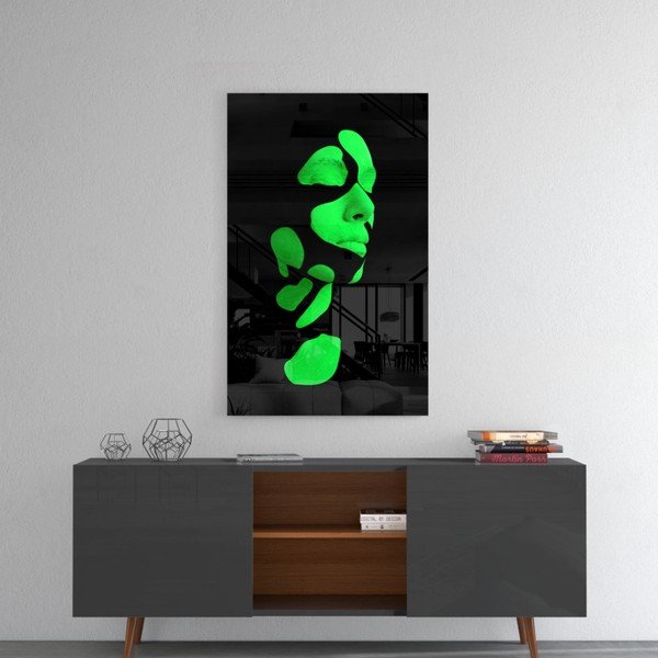 Staklena slika Insigne Fragmented Green-image-1