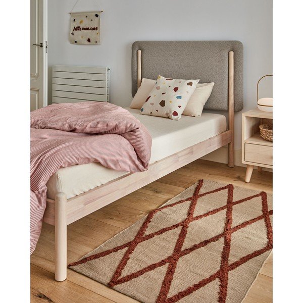 Ružičasta/bež pamučna dječja posteljina za dječji krevetić s uključenom plahtom 70x120 cm Giorgii – Kave Home-image-1