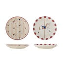 Krem desertni tanjuri u setu 2 kom s božićnim motivom od kamenine ø 16 cm Merry-go-round – Bloomingville