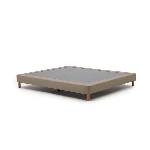 Smeđi tapecirani bračni krevet bez uzglavlja 160x200 cm Ofelia – Kave Home