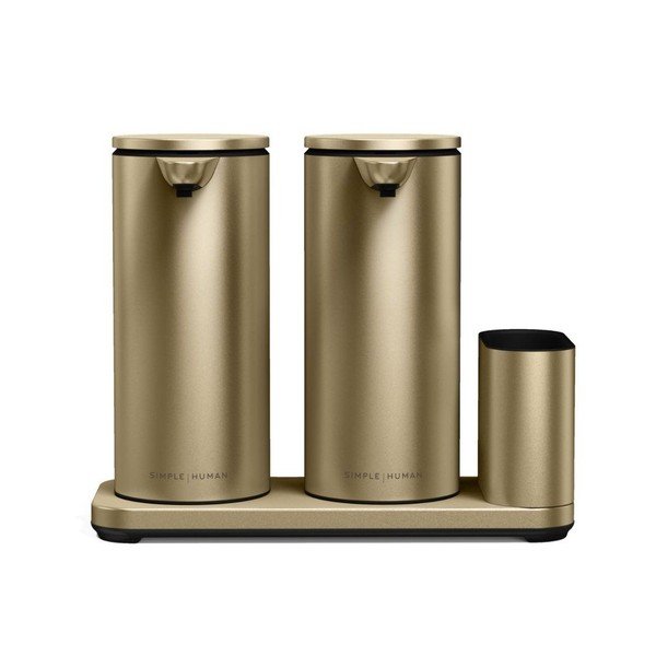 Metalni automatski držač za deterdžente mat zlatni – simplehuman-image-3
