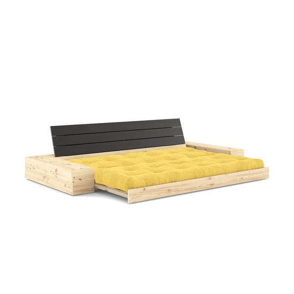 Žuta  sklopiva sofa od samta 244 cm Base – Karup Design-image-4