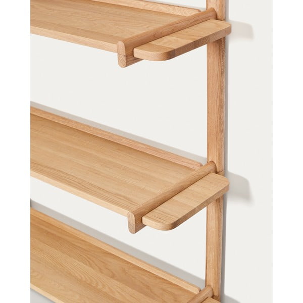 Modularni sustav polica od punog hrasta u prirodnoj boji 110x98 cm Sitra – Kave Home-image-4