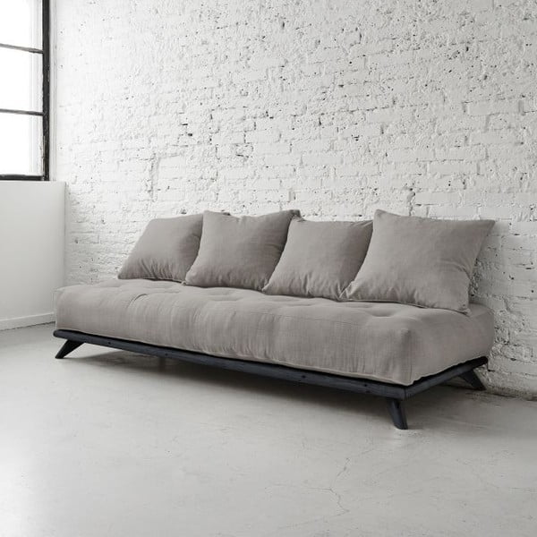 Sofa Senza crna / granit siva