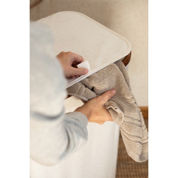 Krem tekstilna košara za rublje Bamboo/Linen – Bigso-image-4