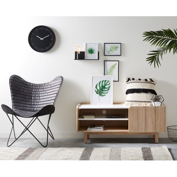 Crna zidna lampa s policom Hannah - Kave Home-image-4