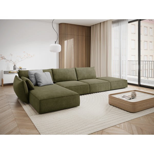 Zelena kutna garnitura (lijevi kut) Vanda - Mazzini Sofas-image-1