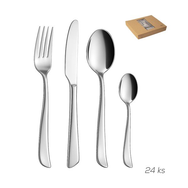 Pribor 24 kom od nehrđajućeg čelika u srebrnoj boji Shape – Orion