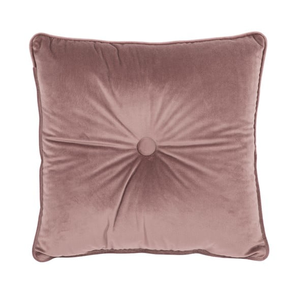 Staroružičasti jastuk Tiseco Home Studio Velvet Button, 45 x 45 cm
