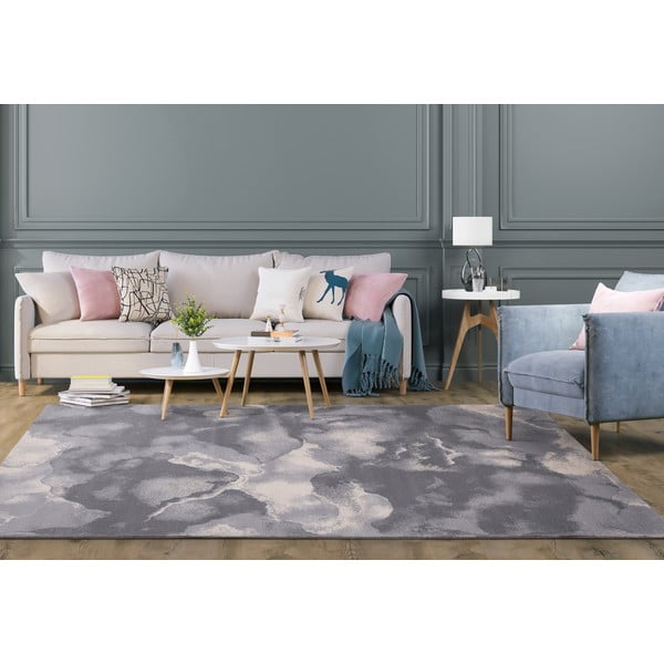 Sivi vuneni tepih 133x180 cm Cirrus – Agnella-image-1