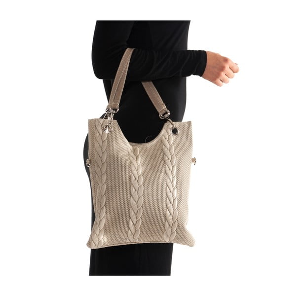 Bež kožna torbica Mangotti 877-image-4