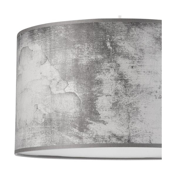 Siva viseća svjetiljka s tekstilnim sjenilom ø 35 cm Print – LAMKUR-image-3