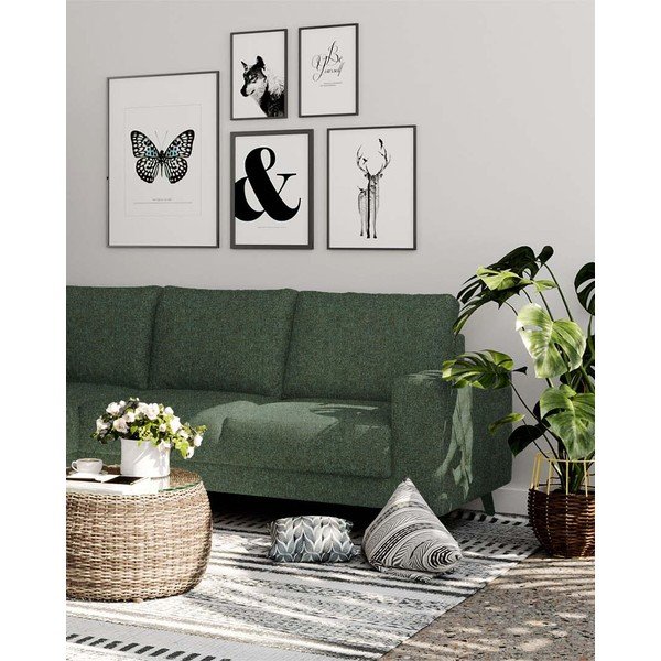 Tamno zelena kutna garnitura Fynn – Ghado-image-4
