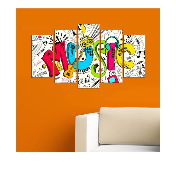 Višedijelna zidna slika Music Color-image-1