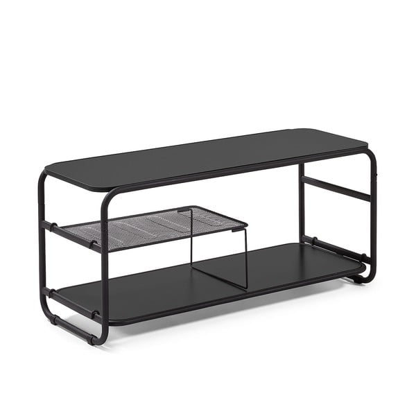 Crna TV klupa Kave Home Academy, 98 x 46 cm-image-2