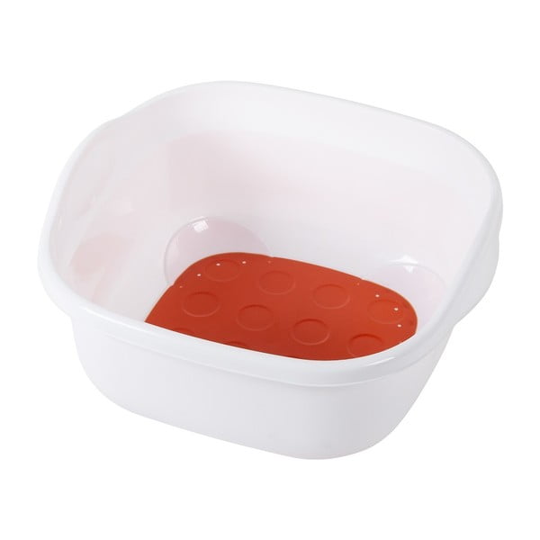 Bijelo-crvena posuda za sudoper s neklizajućim dnom Addis Soft Touch