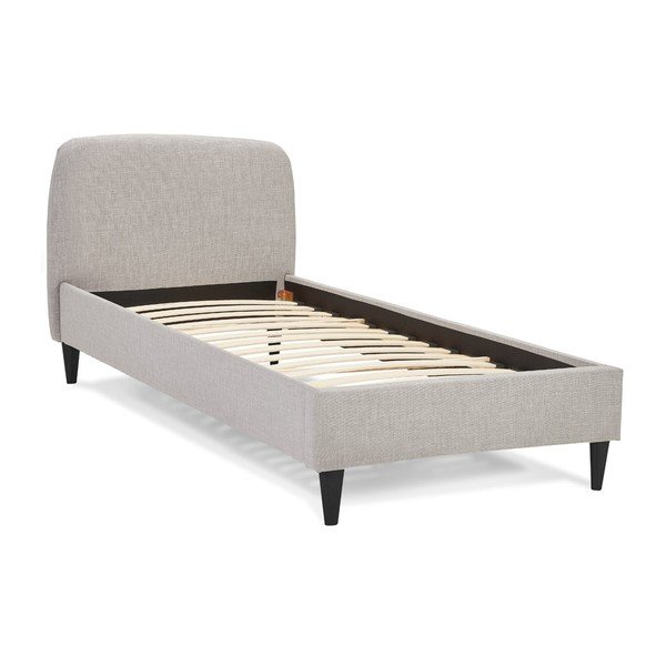 Sivi tapecirani krevet s podnicom 90x200 cm Drome - Kokoon-image-2