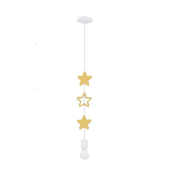 Žuto-bijela dječja svjetiljka s metalnim sjenilom Single - Candellux Lighting