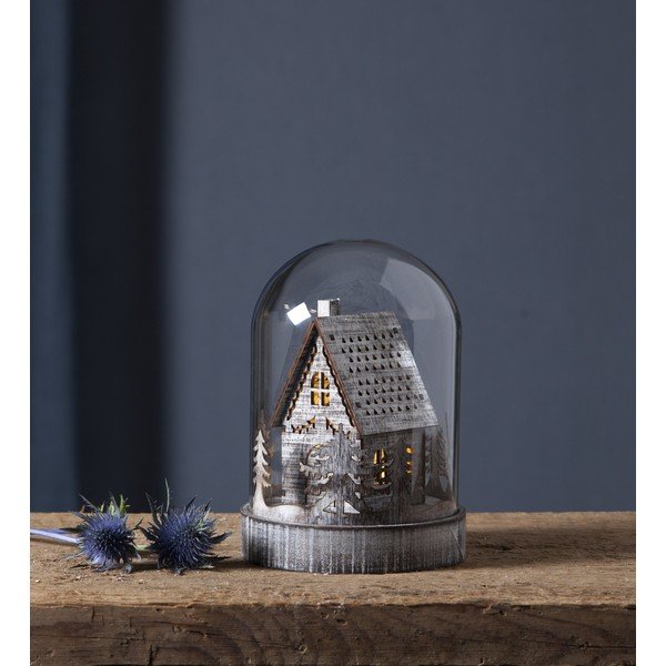 Smeđi svjetlosni ukras s božićnim motivom ø 12,5 cm Kupol – Star Trading-image-1