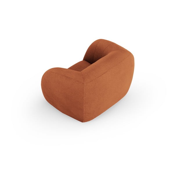 Narančasta fotelja od bouclé tkanine Essen – Cosmopolitan Design-image-3