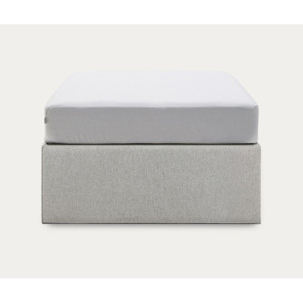 Sivi tapecirani krevet s prostorom za odlaganje 90x190 cm Matters – Kave Home-image-4